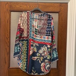 Johnny Was Multicolor Patterned Blouse